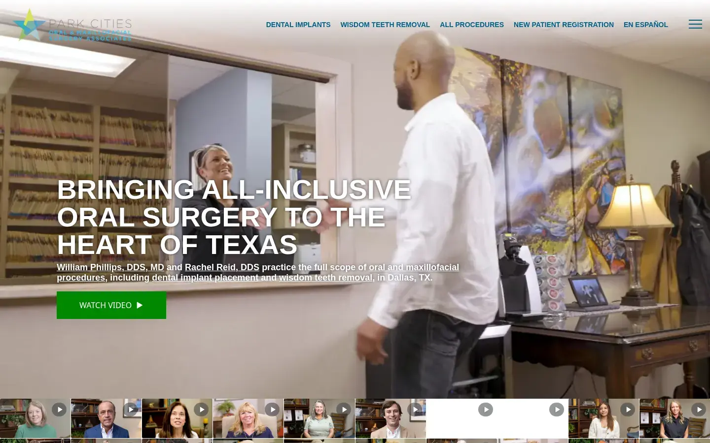 Homepage preview of Park Cities Oral & Maxillofacial Surgery Associates