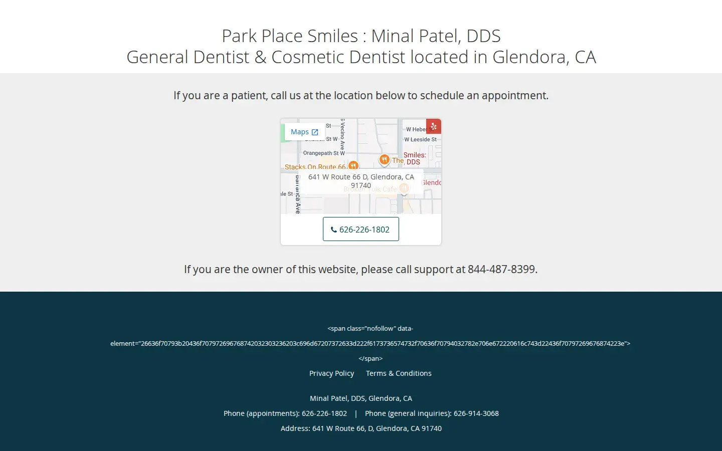 Homepage preview of Park Place Smiles