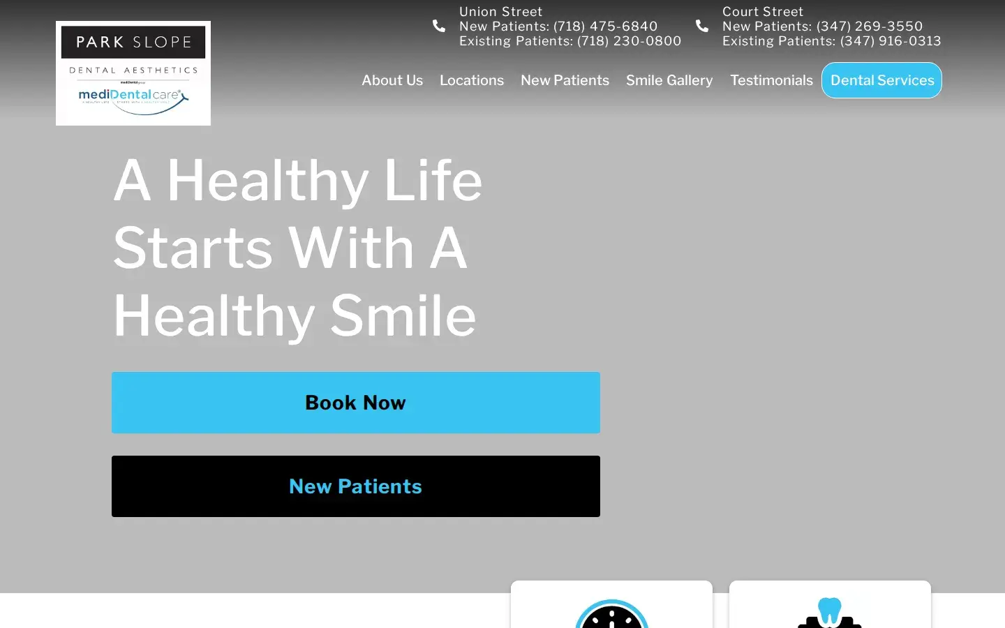 Homepage preview of Park Slope Dental Aesthetics