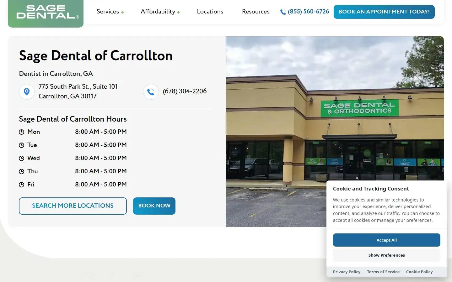 Homepage preview of Park Street Dental