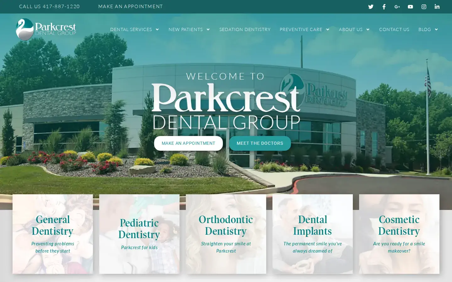 Homepage preview of Parkcrest Dental Group