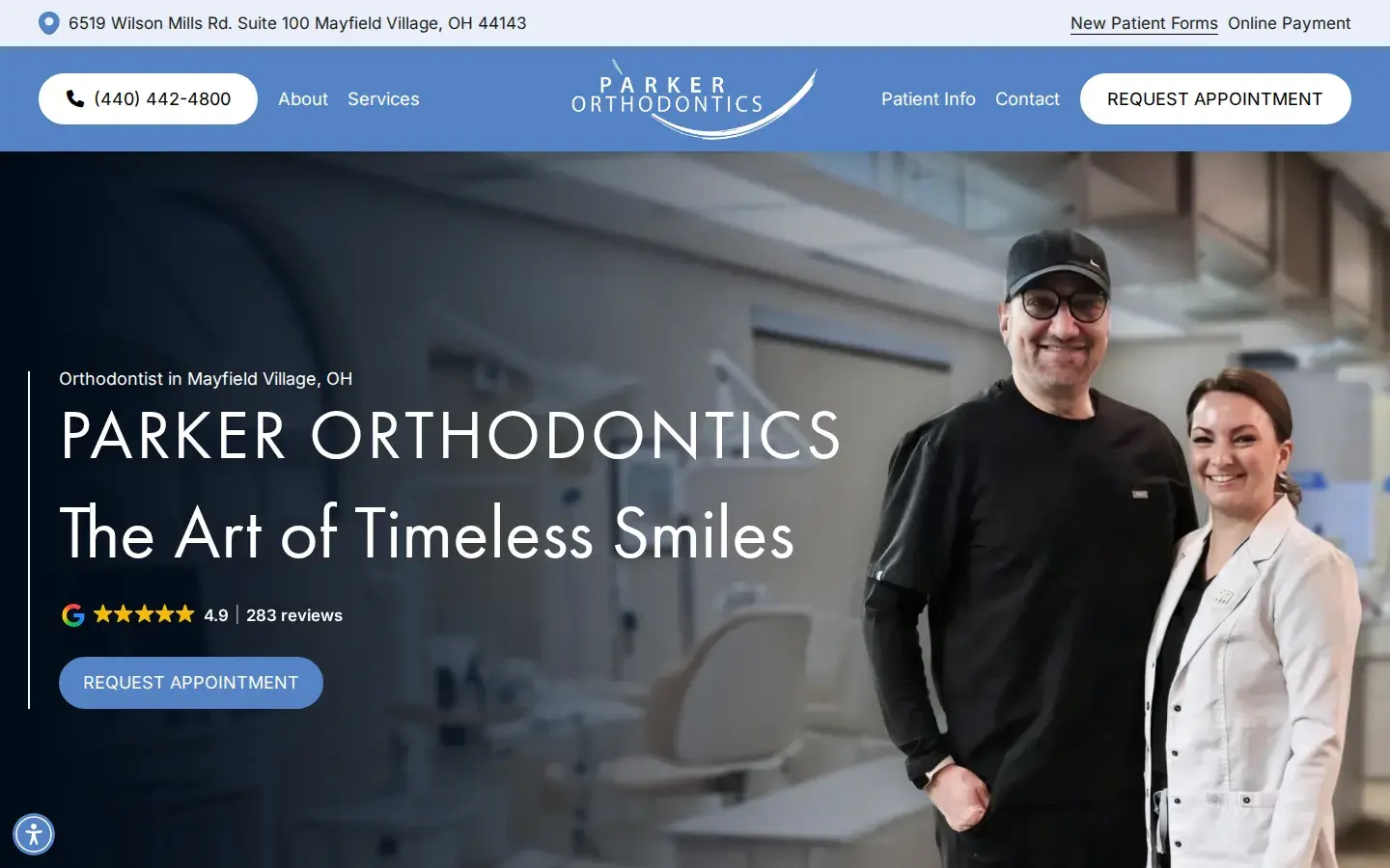 Homepage preview of Parker & Streem Orthodontics