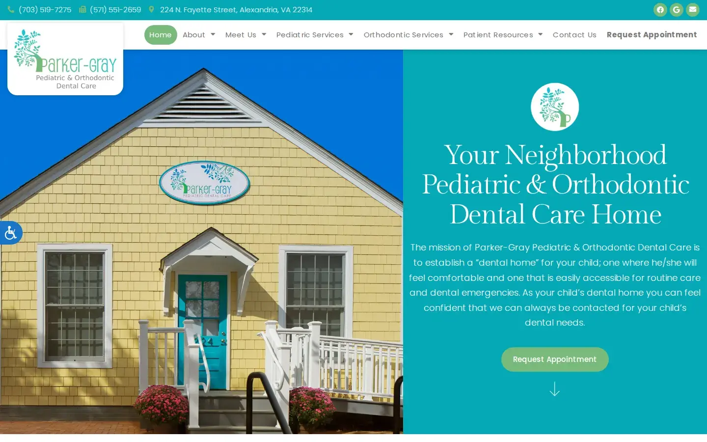 Homepage preview of Parker-Gray Pediatric Dental