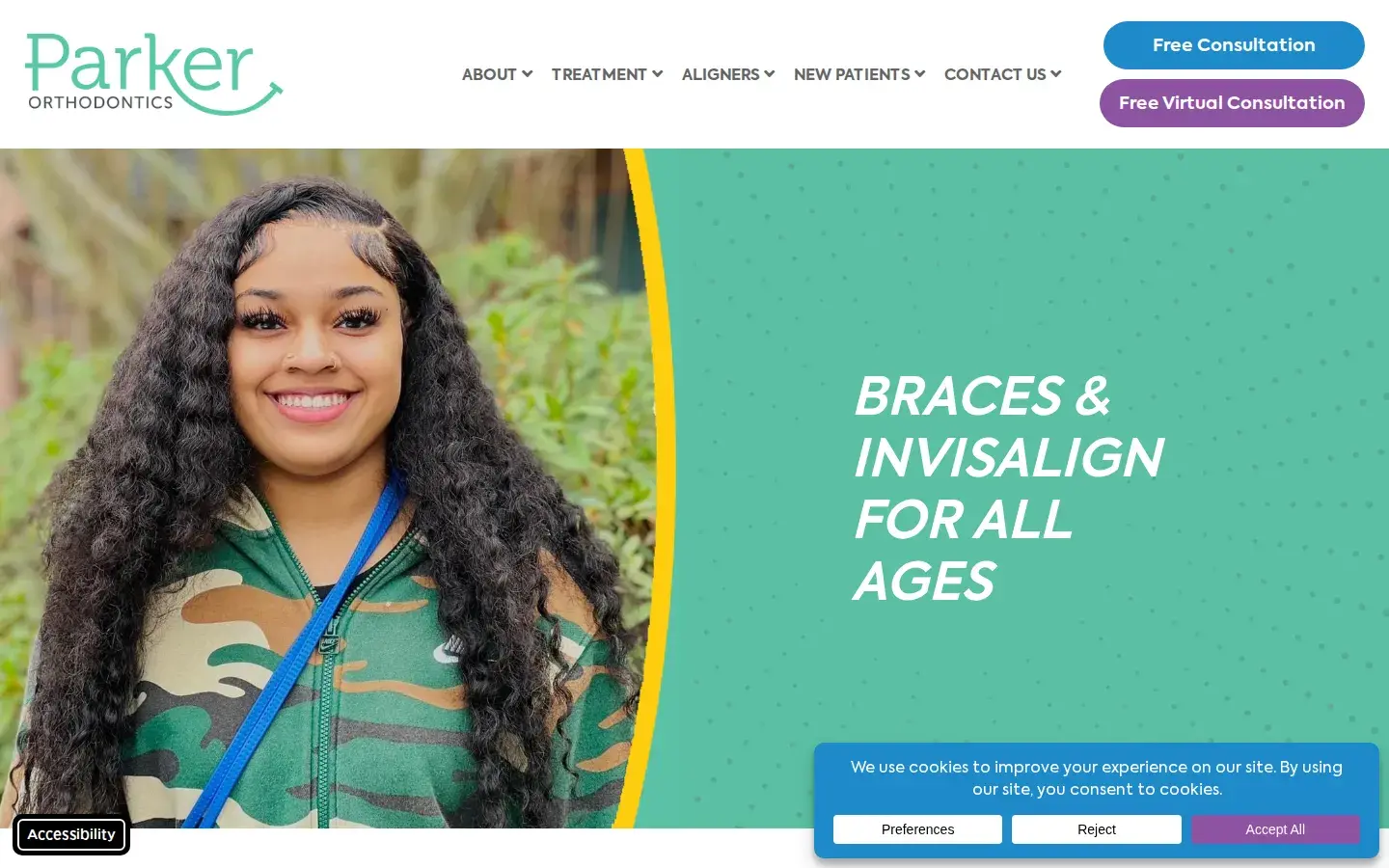 Homepage preview of Parker Orthodontics