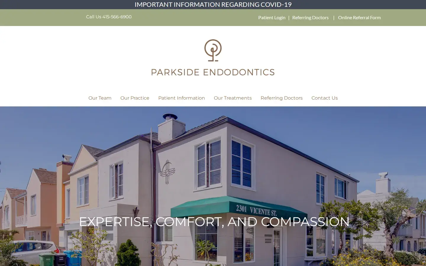 Homepage preview of Parkside Endodontics