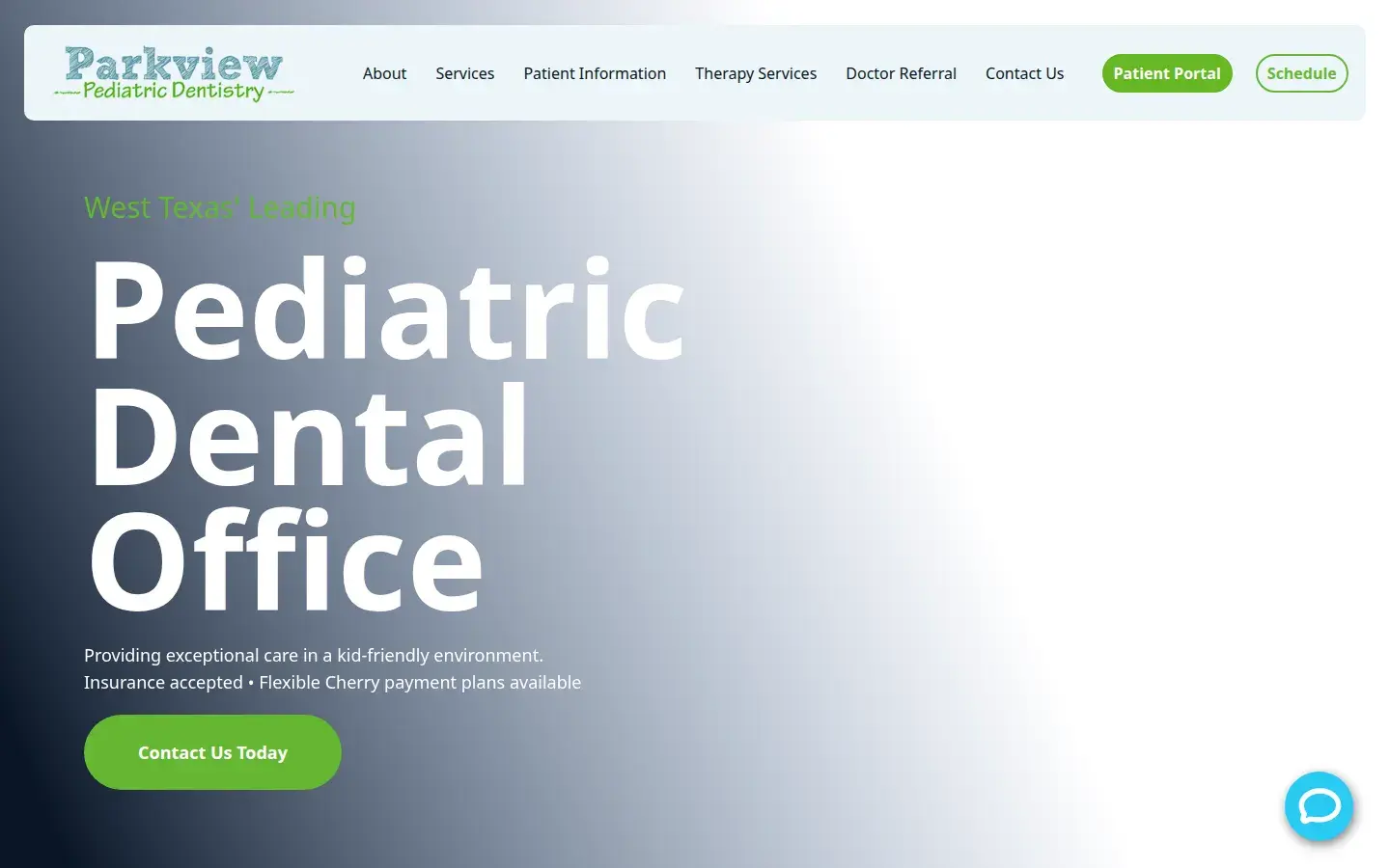 Homepage preview of Parkview Pediatric Dentistry