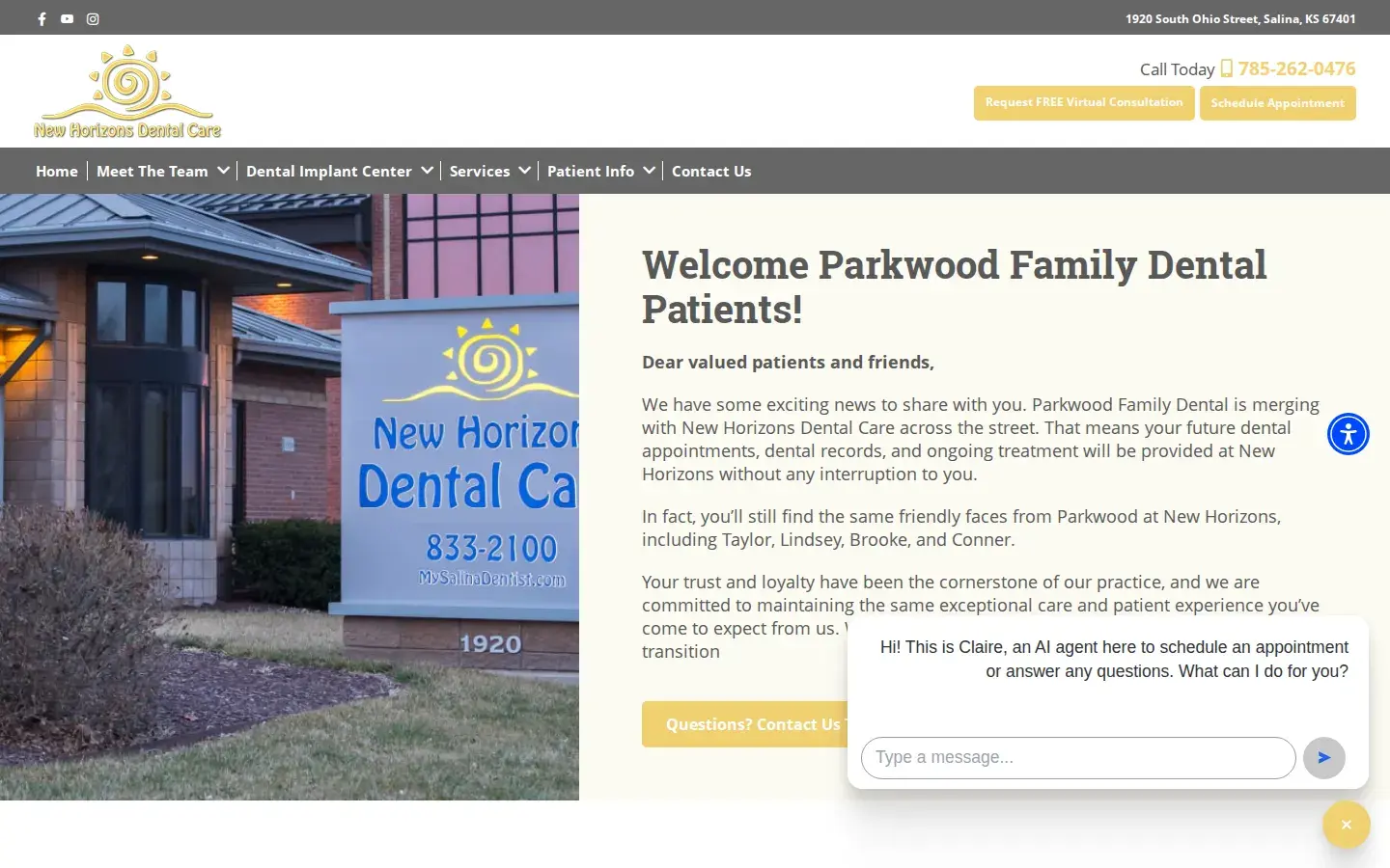 Homepage preview of Parkwood Family Dental