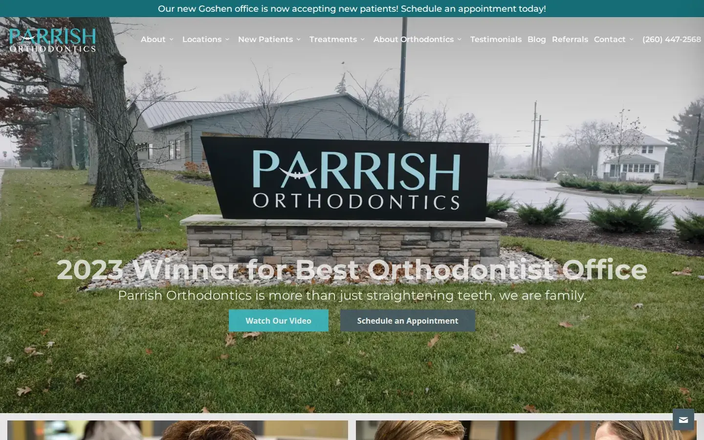 Homepage preview of Parrish Orthodontics Maplecrest Road | Fort Wayne