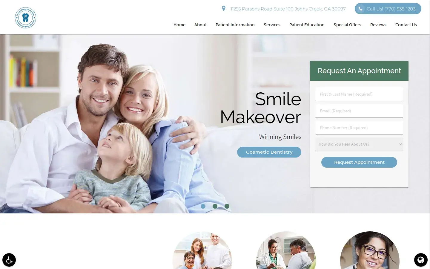 Homepage preview of Parsons Pointe Dental Care