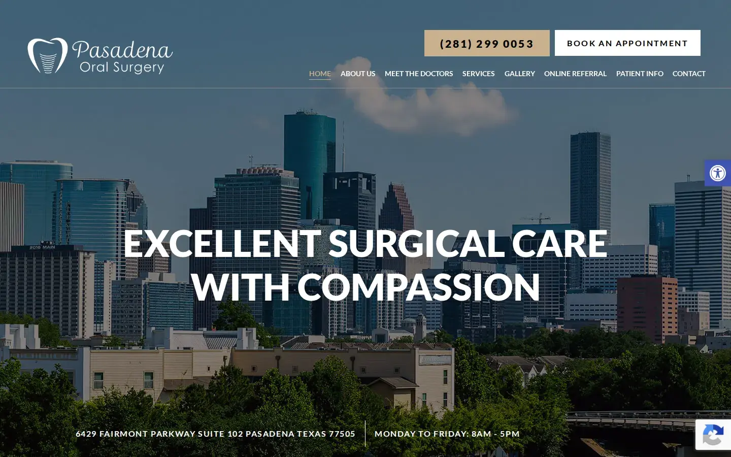 Homepage preview of Pasadena Oral Surgery
