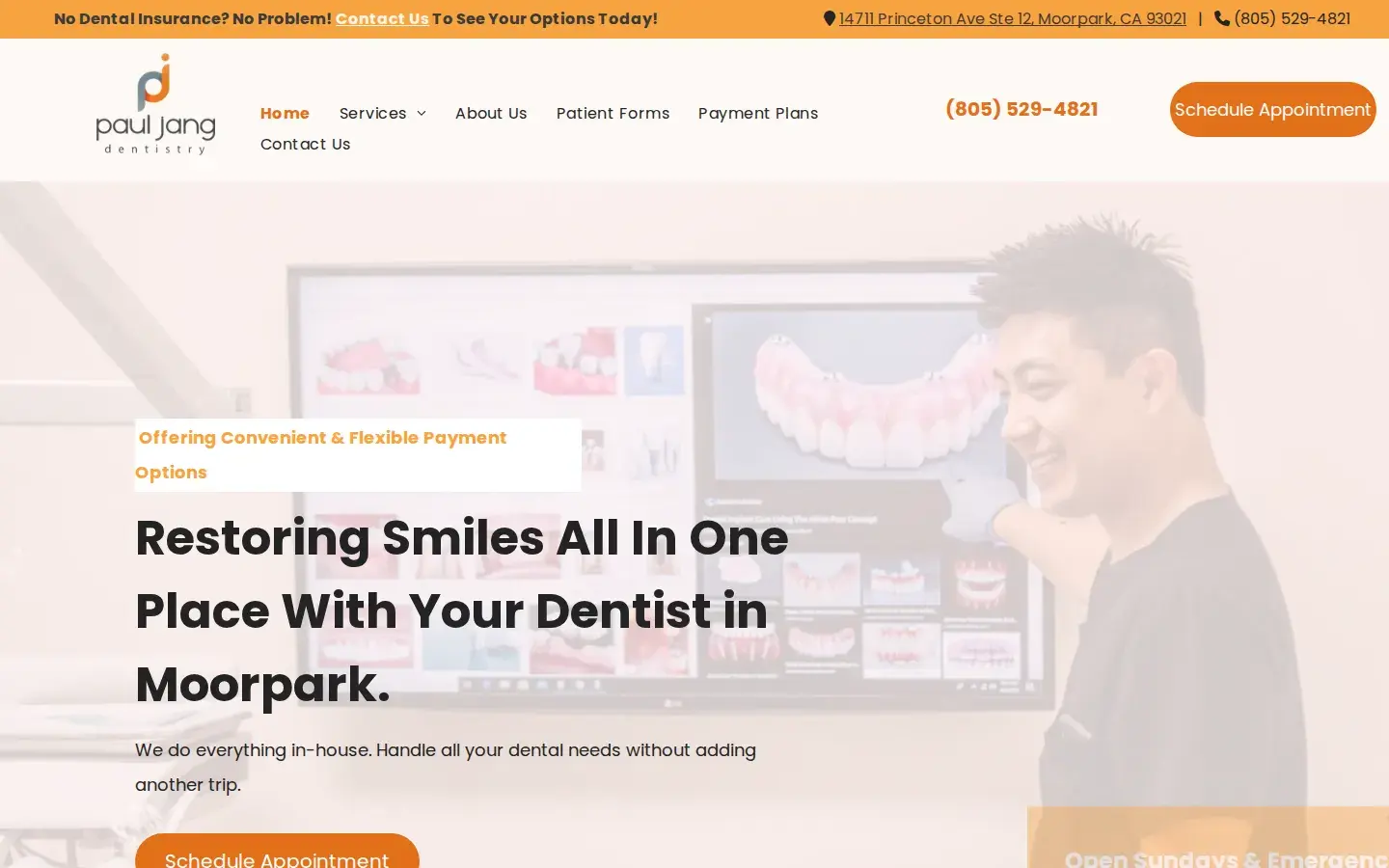 Homepage preview of Paul Jang Dentistry