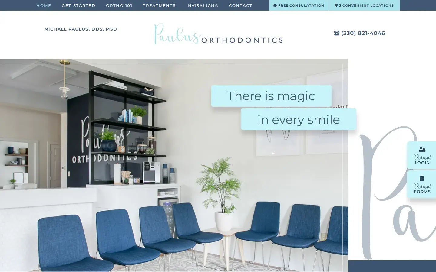 Homepage preview of Paulus Orthodontics