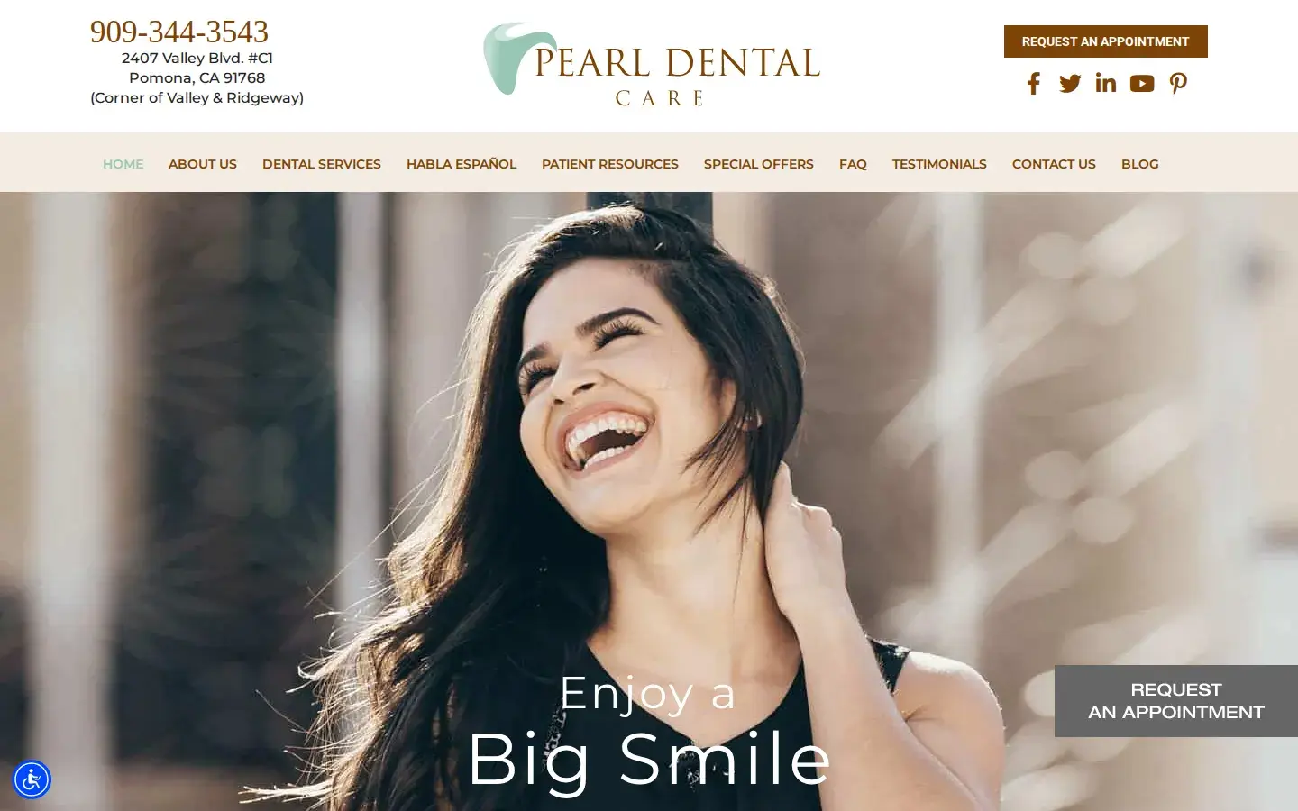 Homepage preview of Pearl Dental Care
