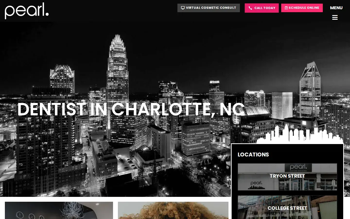 Homepage preview of Pearl. Dentistry Reimagined