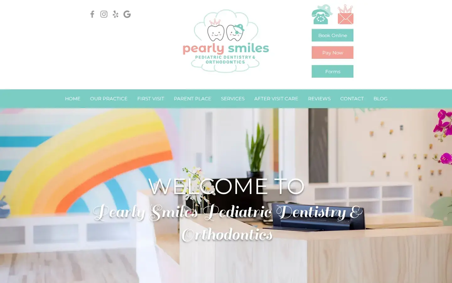 Homepage preview of Pearly Smiles Pediatric Dentistry