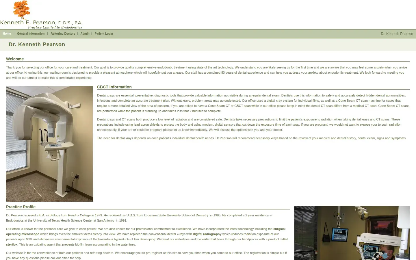 Homepage preview of Pearson Kenneth E DDS