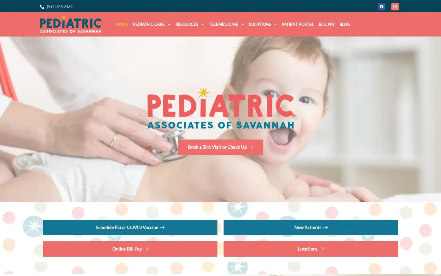 Homepage preview of Pediatric Associates of Savannah