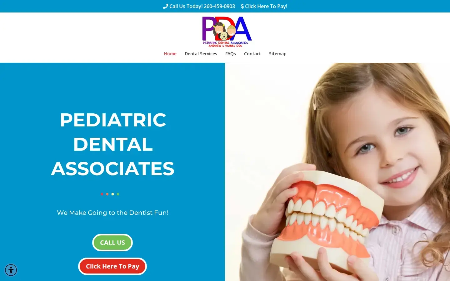 Homepage preview of Pediatric Dental Associates