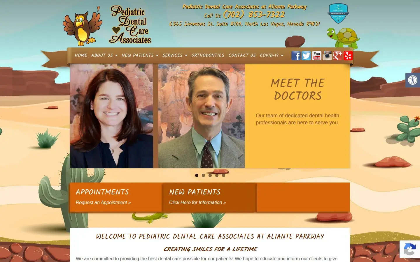 Homepage preview of Pediatric Dental Care Associates-Aliante
