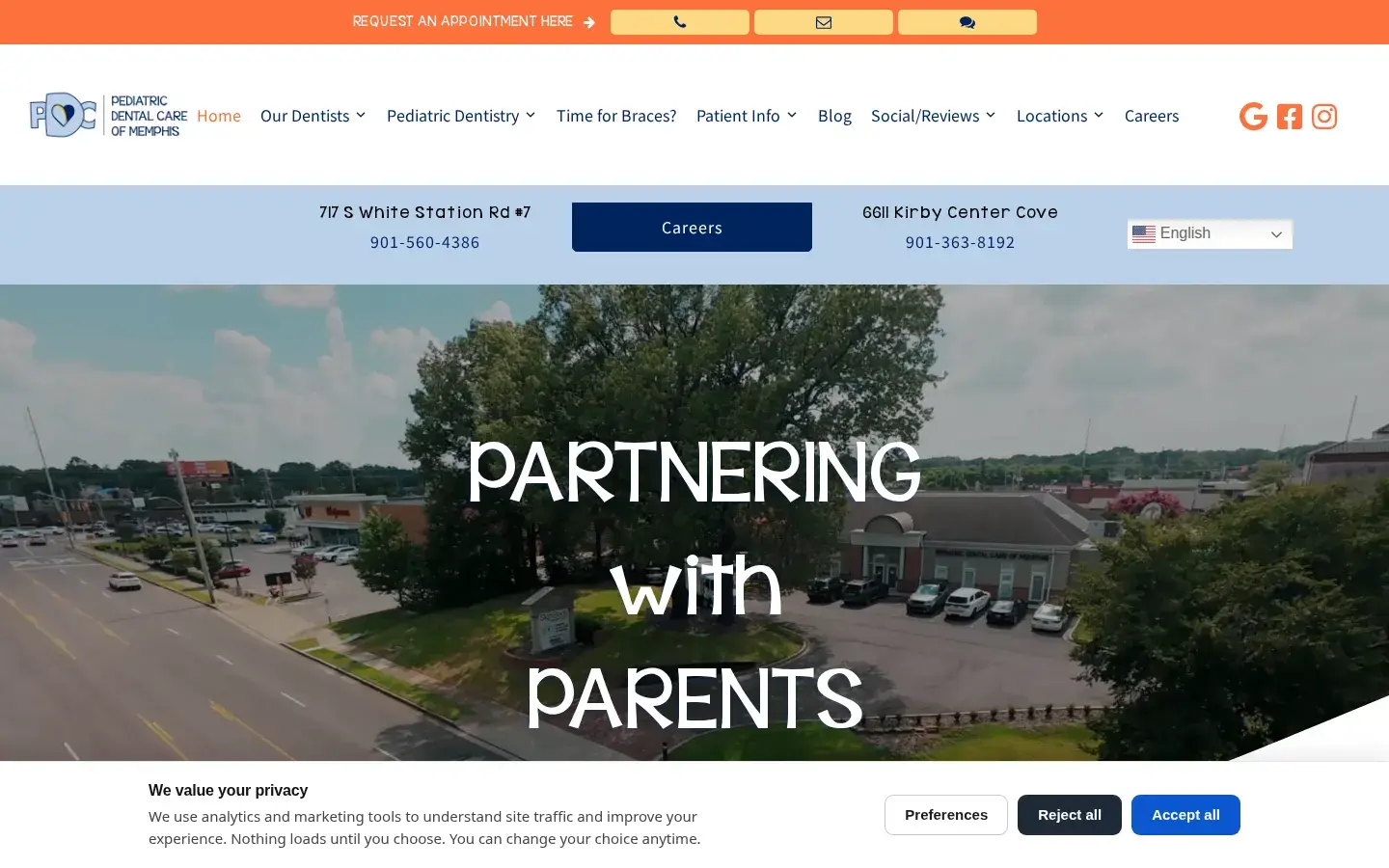 Homepage preview of Pediatric Dental Care