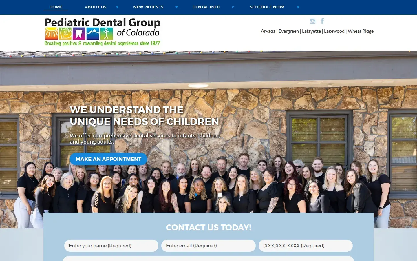 Homepage preview of Pediatric Dental Group