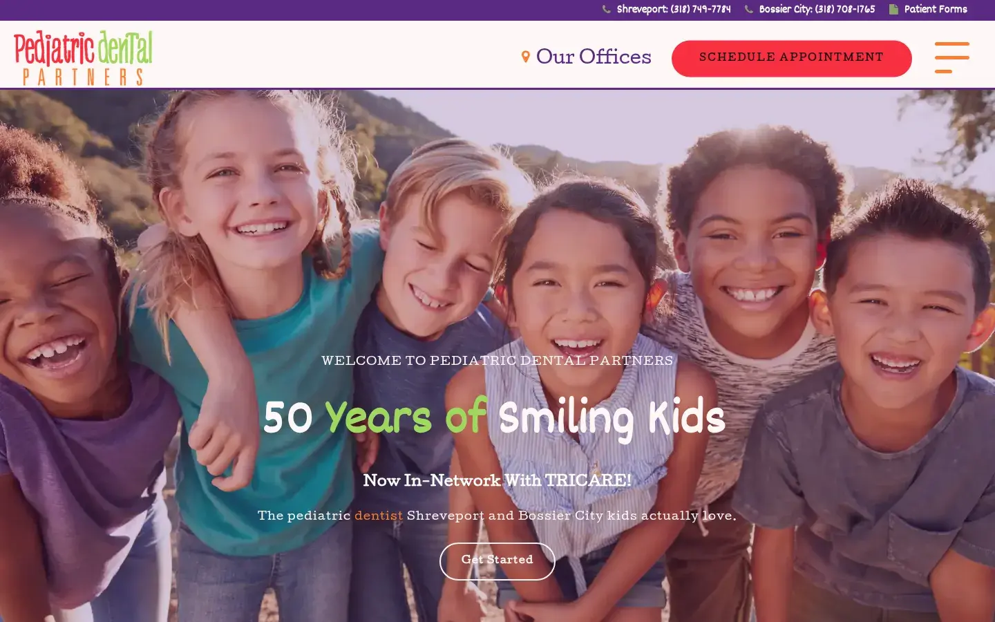 Homepage preview of Pediatric Dental Partners