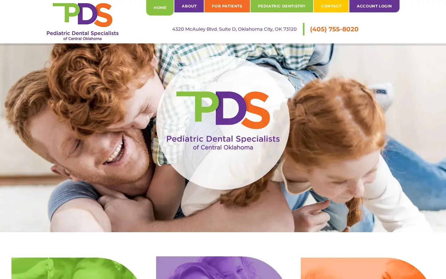 Homepage preview of Pediatric Dental Specialists of Central Oklahoma