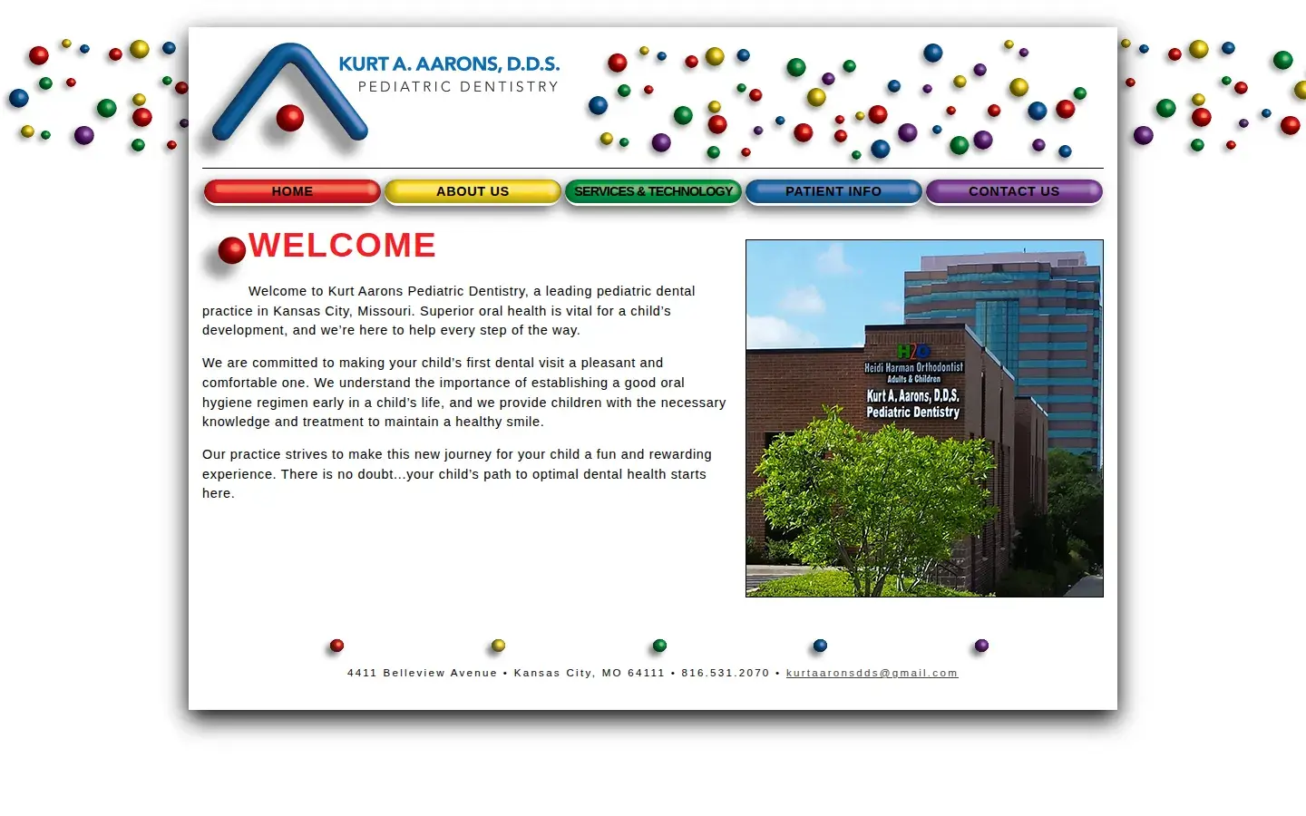 Homepage preview of Pediatric Dentistry: Aarons Kurt A DDS