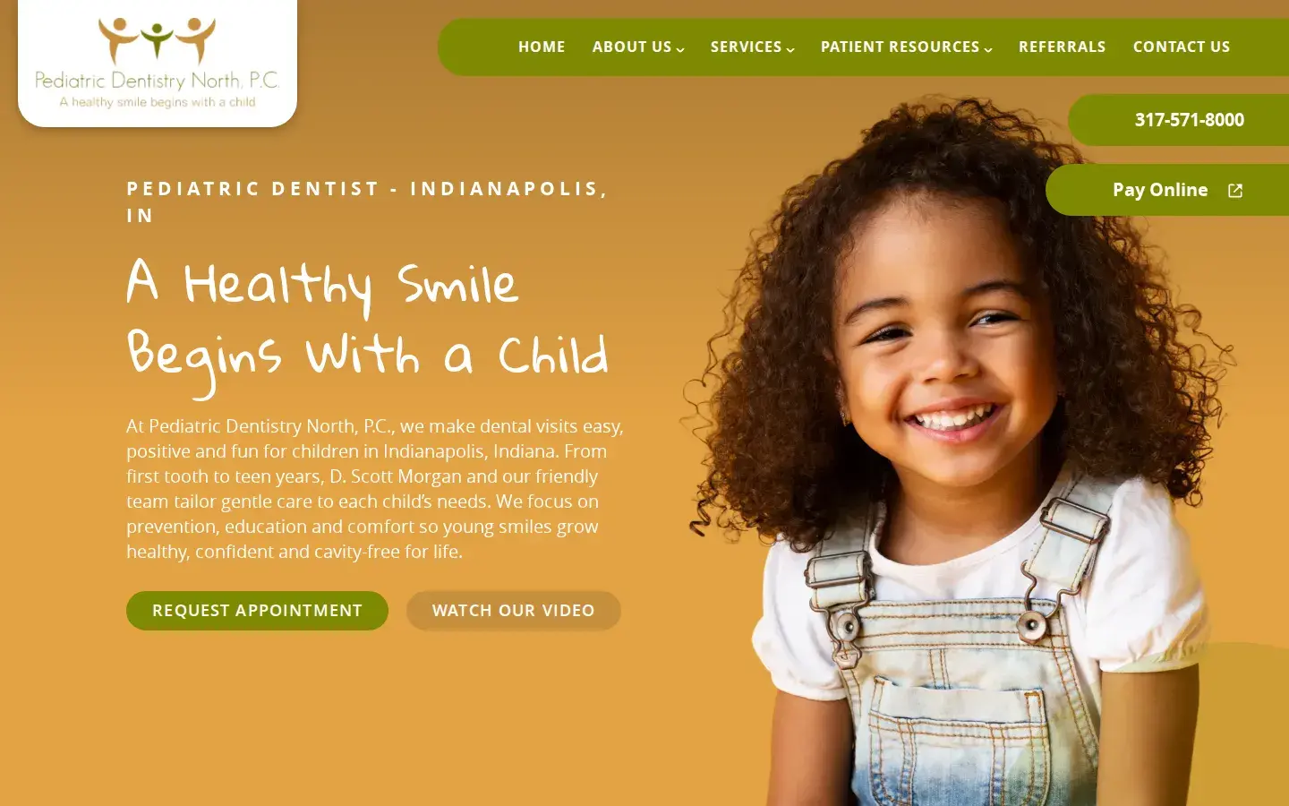 Homepage preview of Pediatric Dentistry North