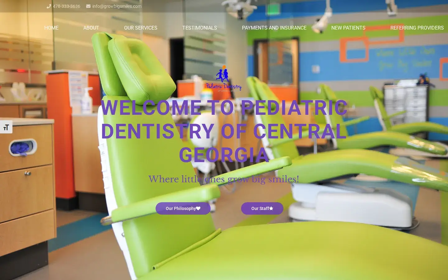 Homepage preview of Pediatric Dentistry of Central Georgia-Macon LLC