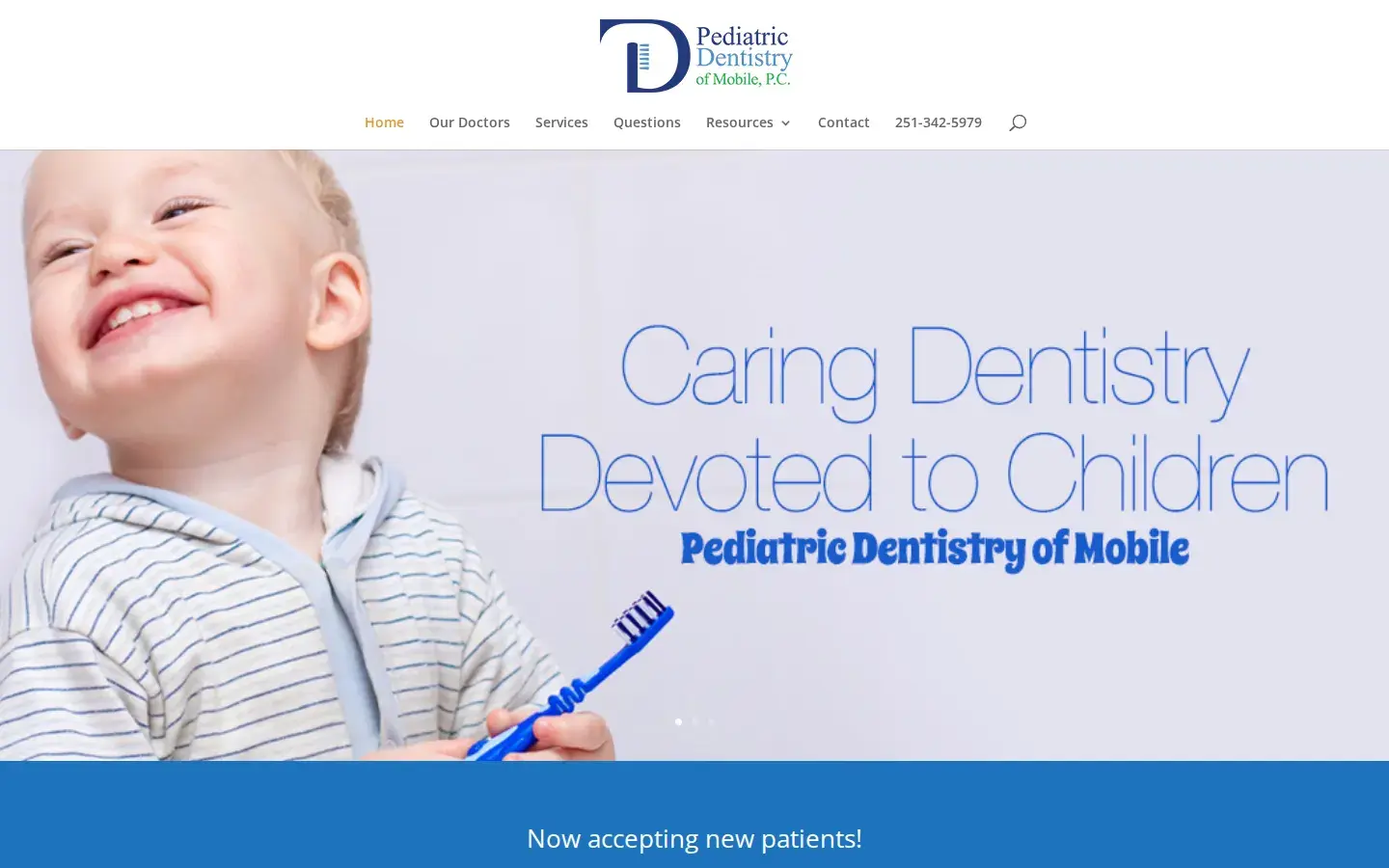 Homepage preview of Pediatric Dentistry of Mobile, P.C.