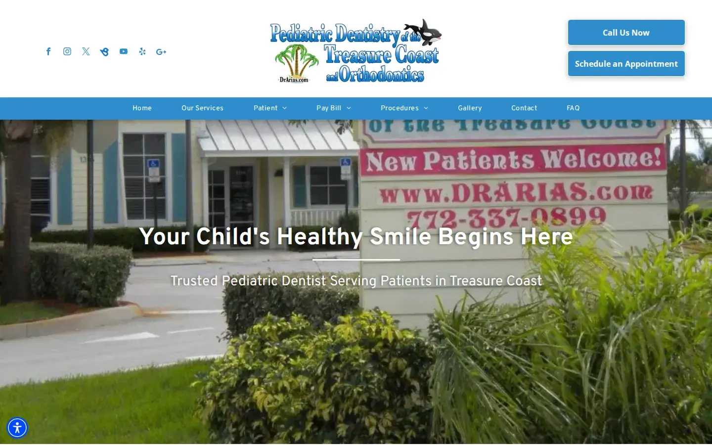Homepage preview of Pediatric Dentistry of the Treasure Coast