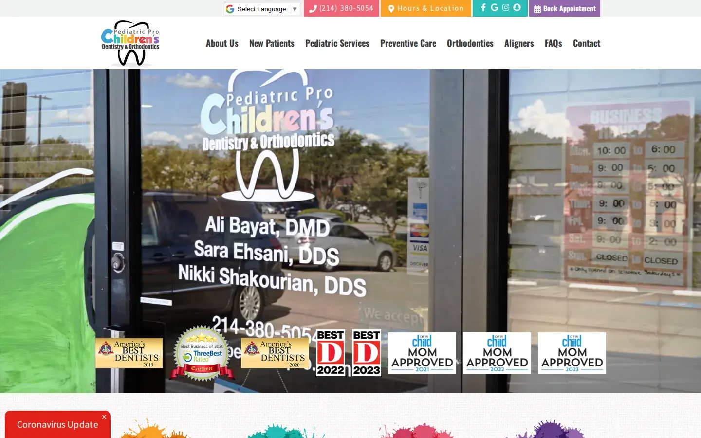 Homepage preview of Pediatric Pro Children’s Dentistry & Orthodontics