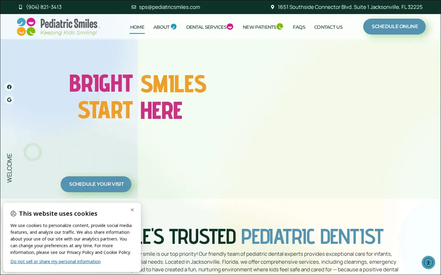 Homepage preview of Pediatric Smiles