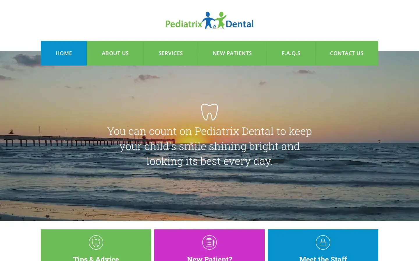 Homepage preview of Pediatrix Dental