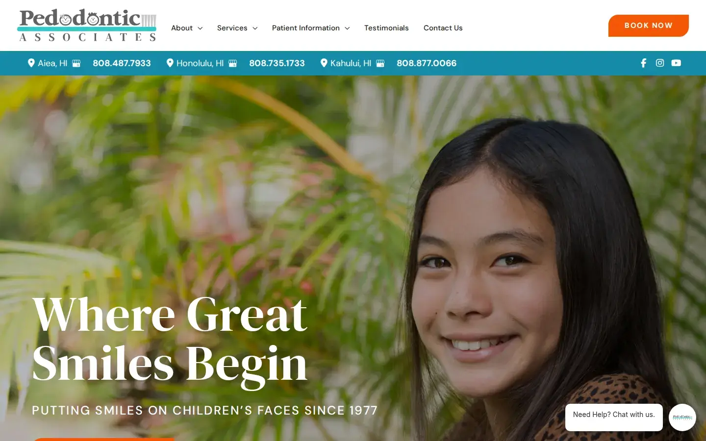 Homepage preview of Pedodontic Associates (Kahala Office)
