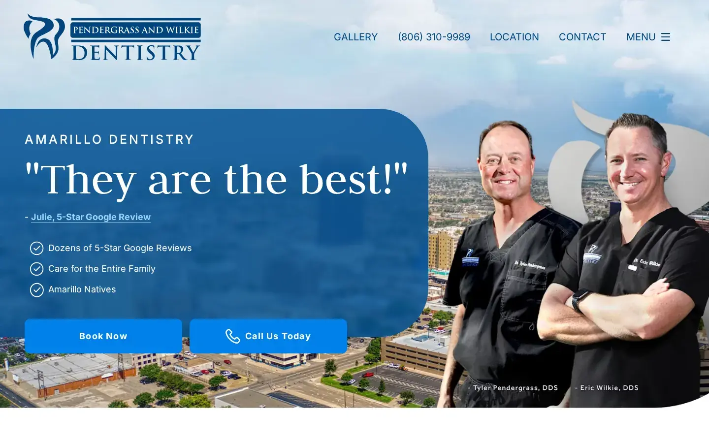 Homepage preview of Pendergrass & Wilkie Dentistry