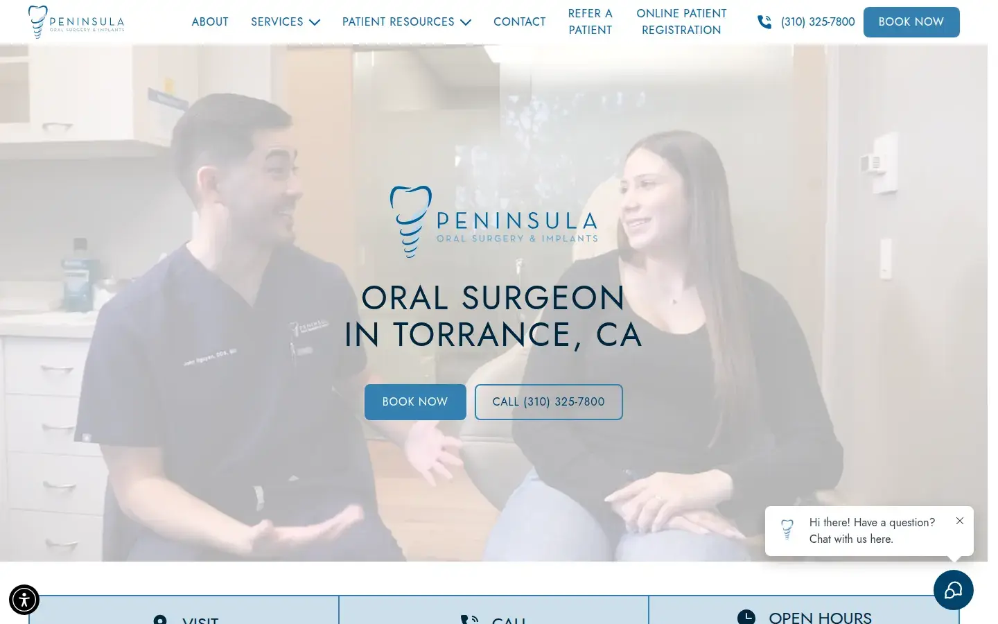 Homepage preview of Peninsula Oral Surgery & Implants