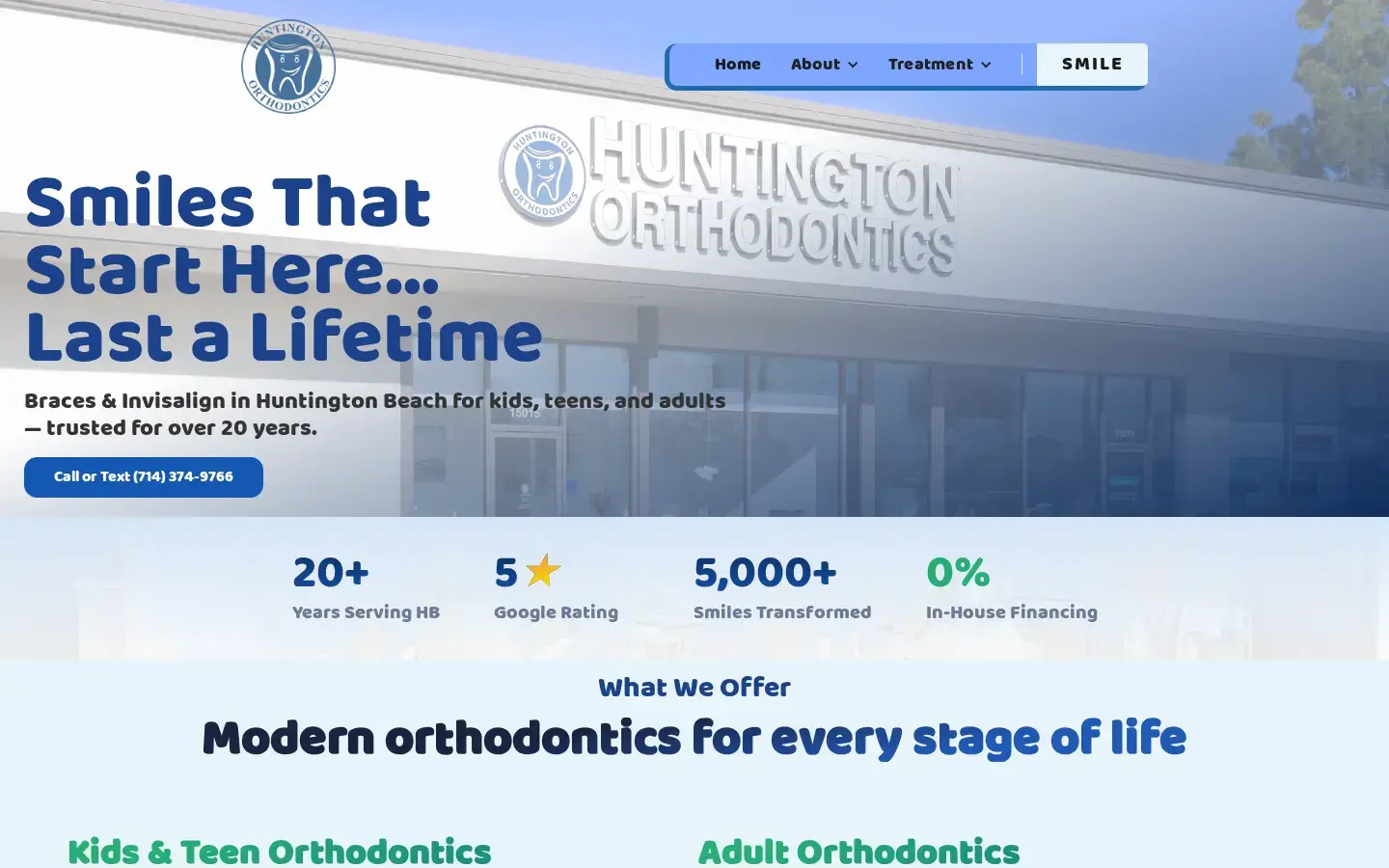 Homepage preview of Peninsula Orthodontics