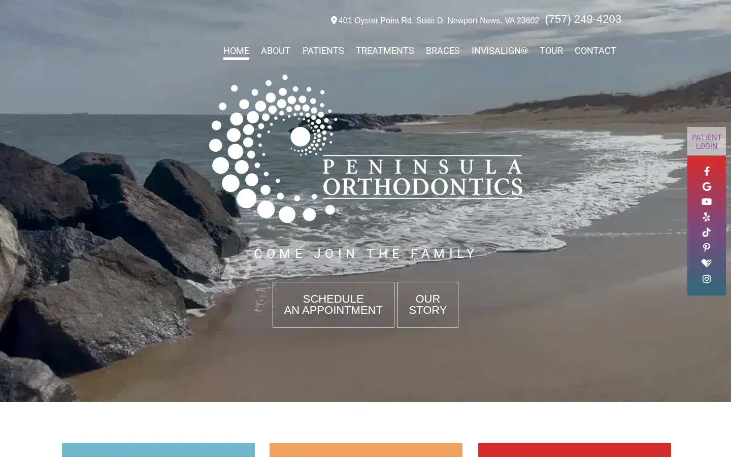 Homepage preview of Peninsula Orthodontics