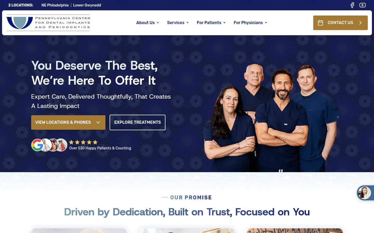 Homepage preview of Pennsylvania Center for Dental Implants and Periodontics