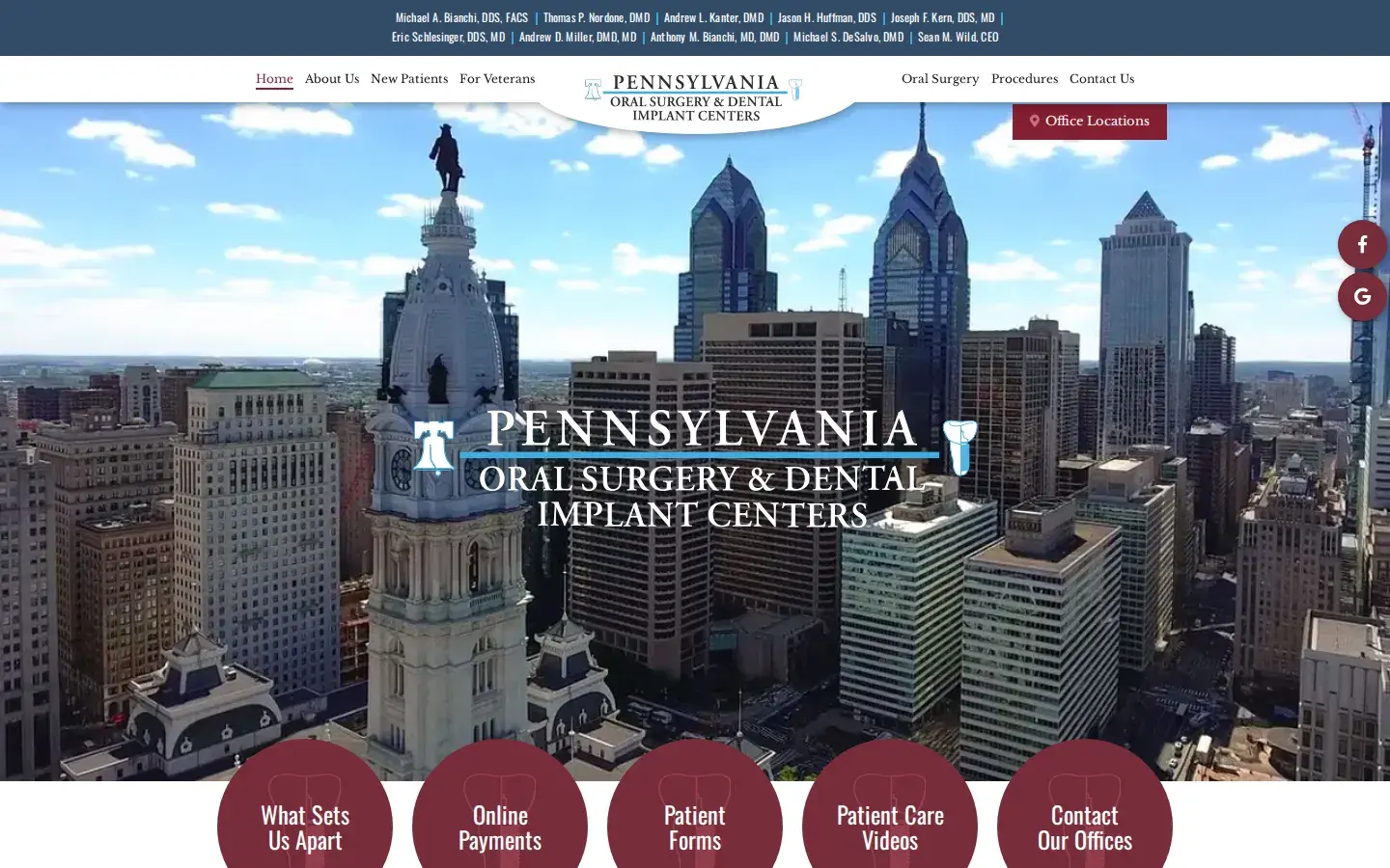 Homepage preview of Pennsylvania Oral & Maxillofacial Surgery LTD