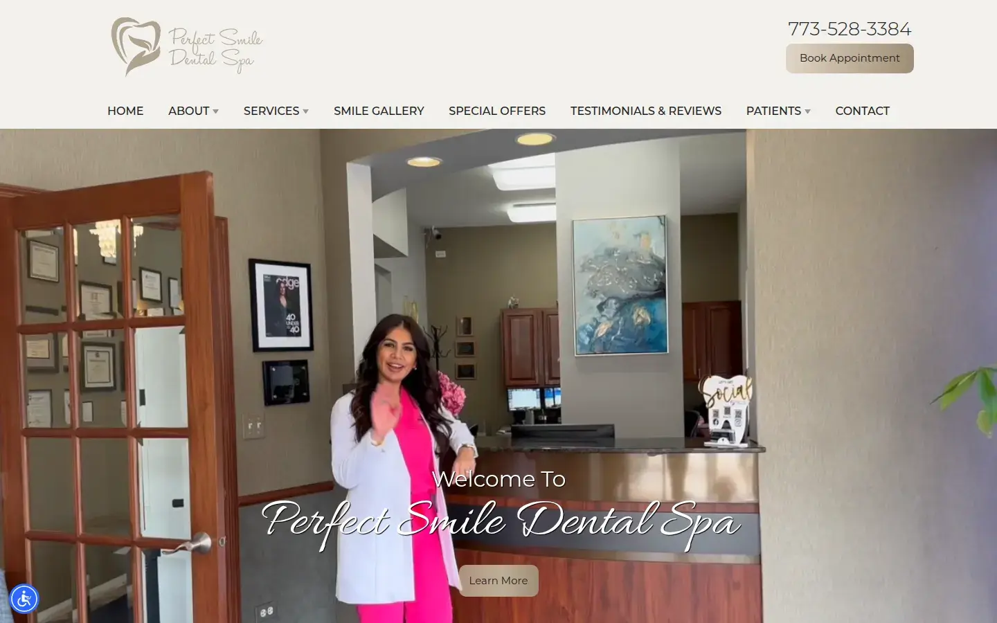 Homepage preview of Perfect Smile Dental Spa