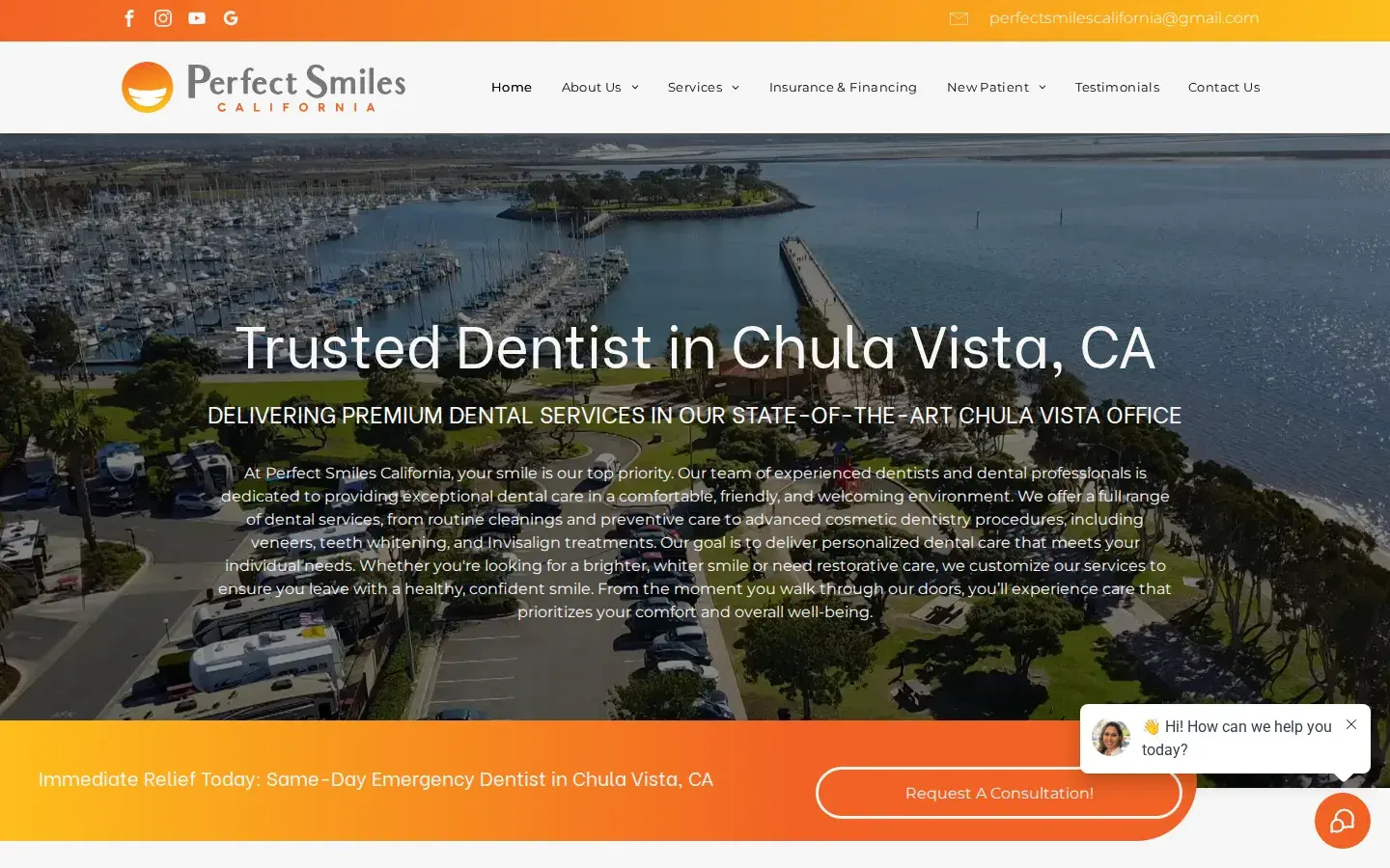 Homepage preview of Perfect Smiles California