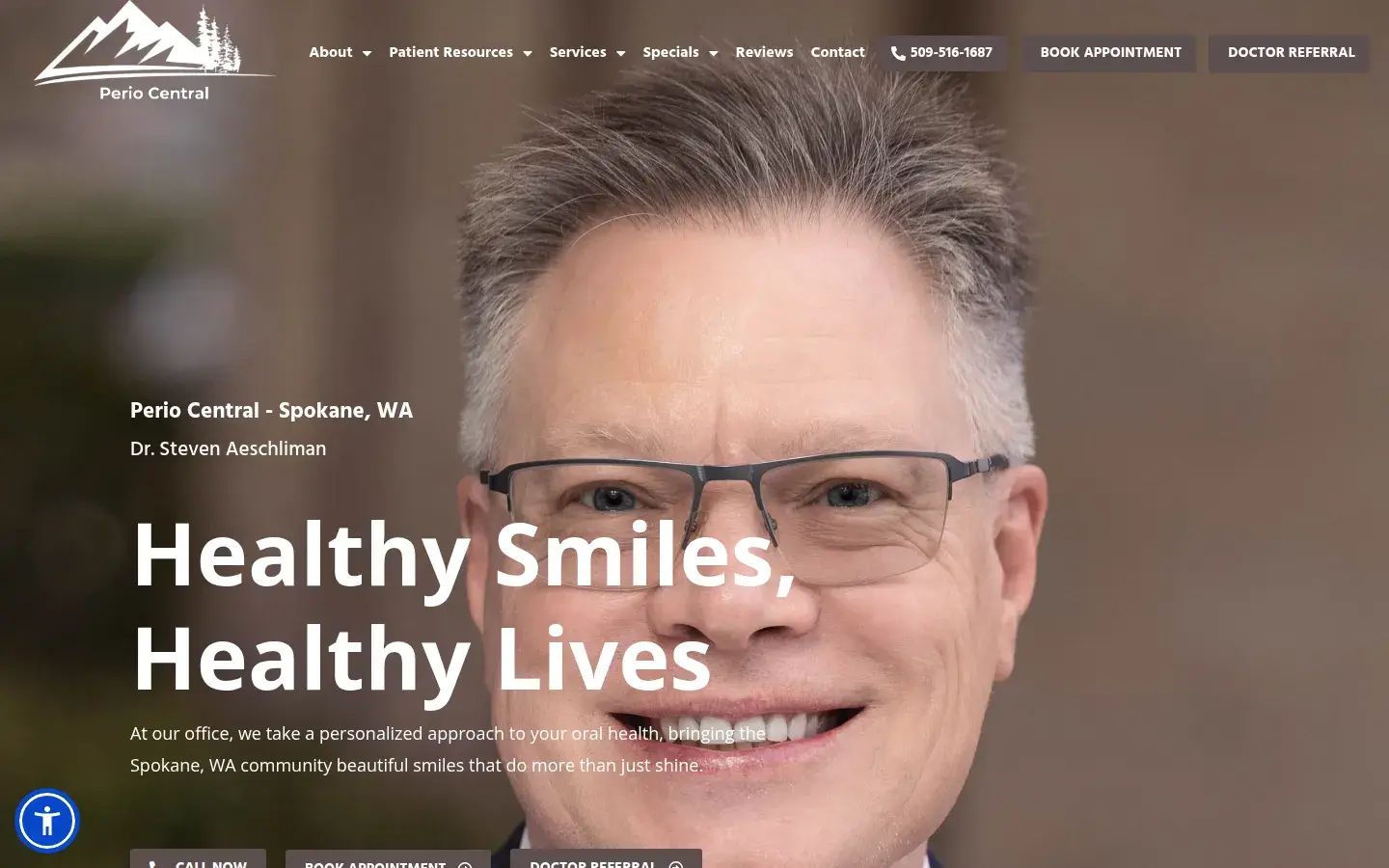 Homepage preview of Perio Central – Dr. Steven Aeschliman