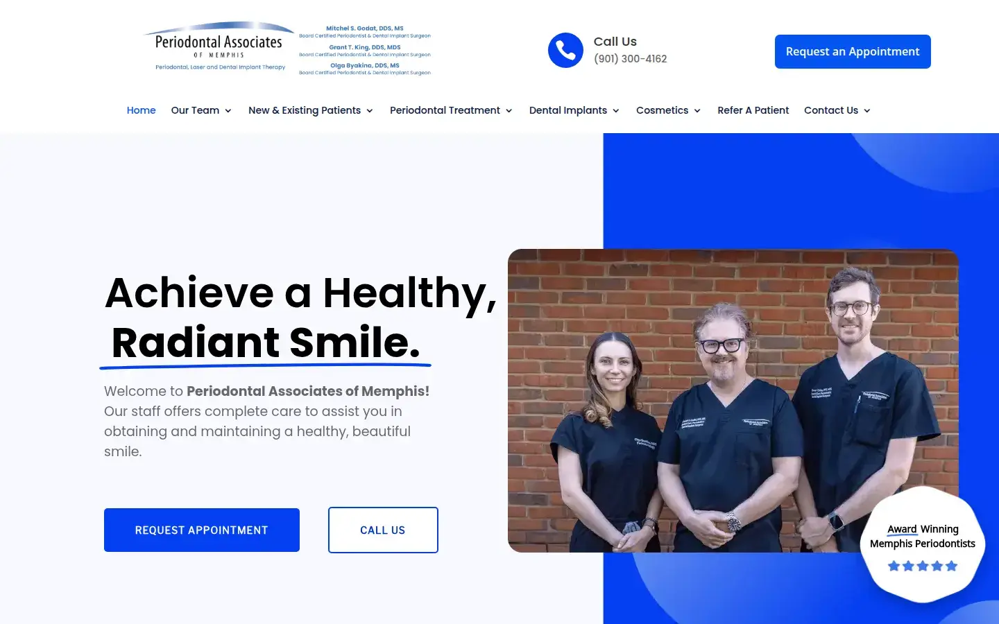 Homepage preview of Periodontal Associates of Memphis