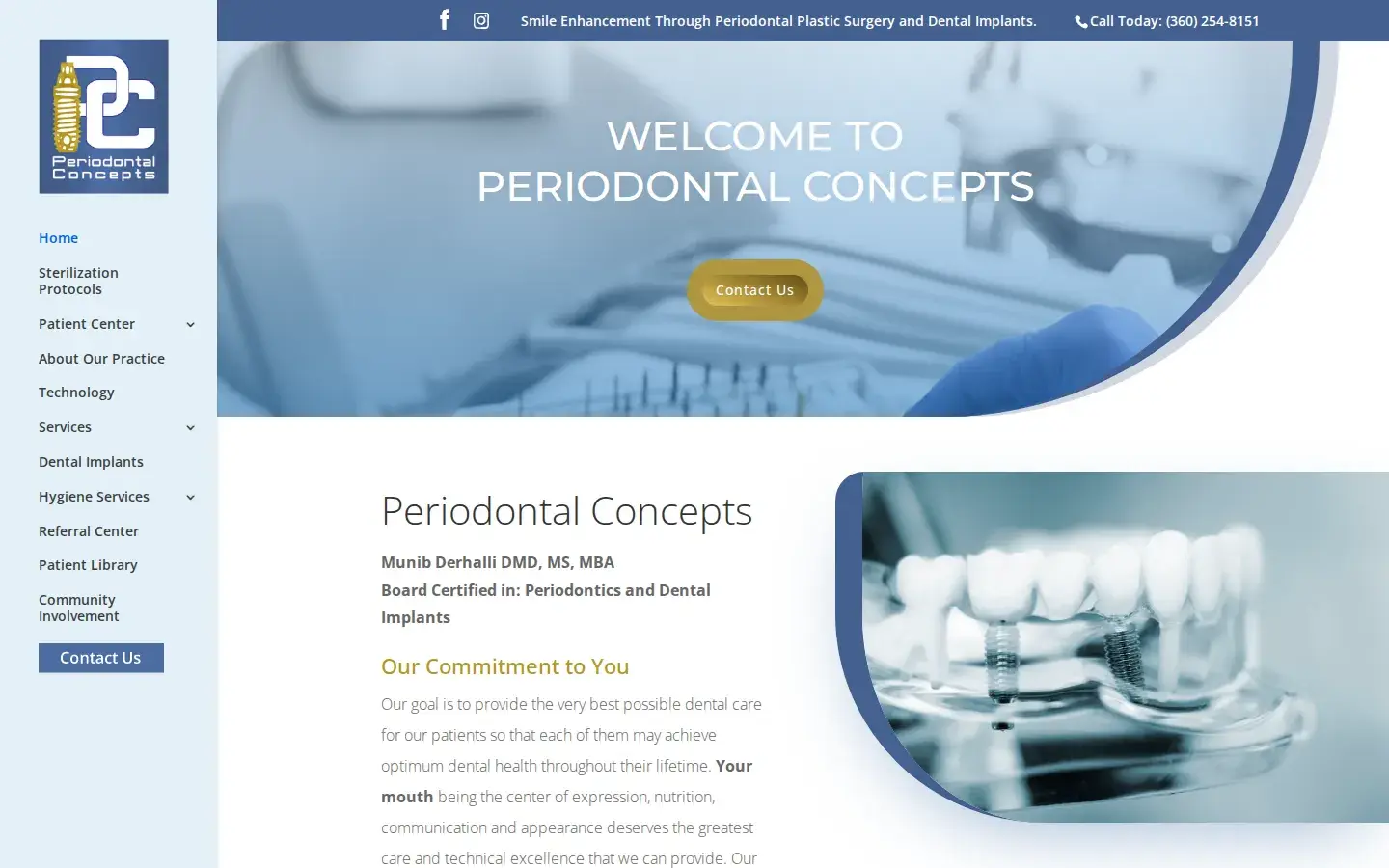 Homepage preview of Periodontal Concepts