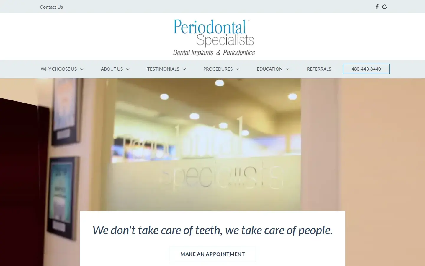 Homepage preview of Periodontal Specialists