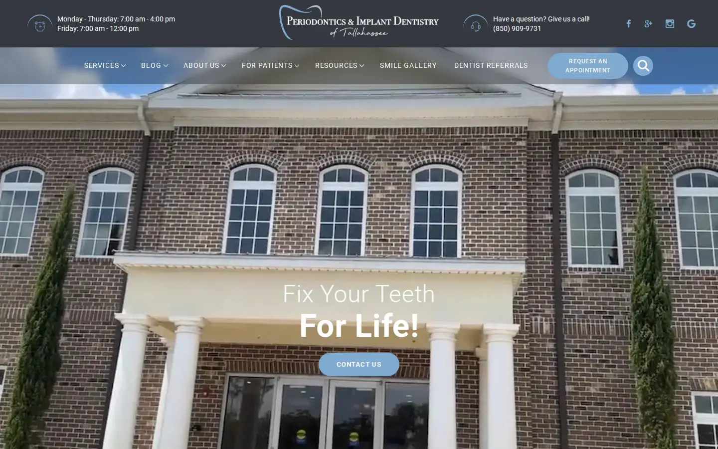 Homepage preview of Periodontics & Implant Dentistry of Tallahassee