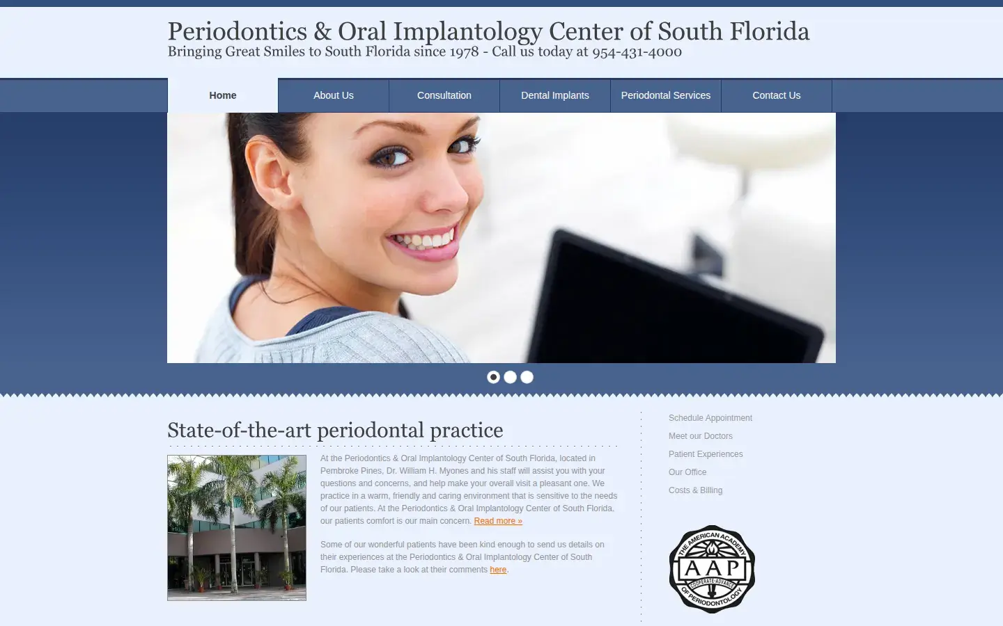 Homepage preview of Periodontics & Oral Implantology Center of South Florida